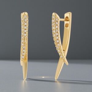 💛Gold Crystal-Embellished Earrings